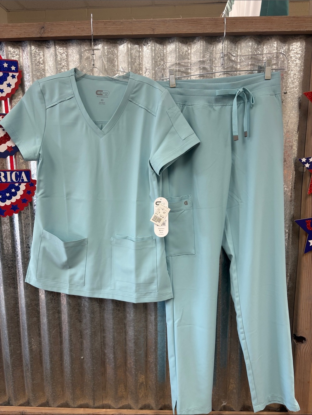 Koi Cureology Set-Top XS/Pant XS-Blue Steel